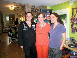 Tracy Baisden, Szanne VanWagenen, Jaimie Barthel at Lotus Fine Art Design, Woodstock, NY
