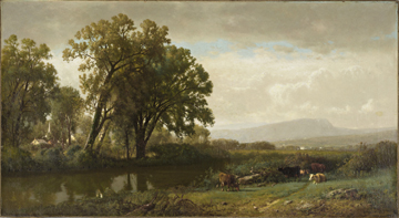 William Hart, American, b. Scotland 1823-1894 “Landscape with Cattle”, 1873,