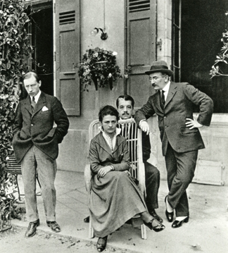 Igor Stravinsky, Natalia Gontcharova, Sergei Diaghilev, Léon Bakst
