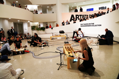 Tarek Atoui: Organ Within, Solomon R. Guggenheim Museum, New York, June 27, 2019.  Performer: C. Spencer Yeh. 